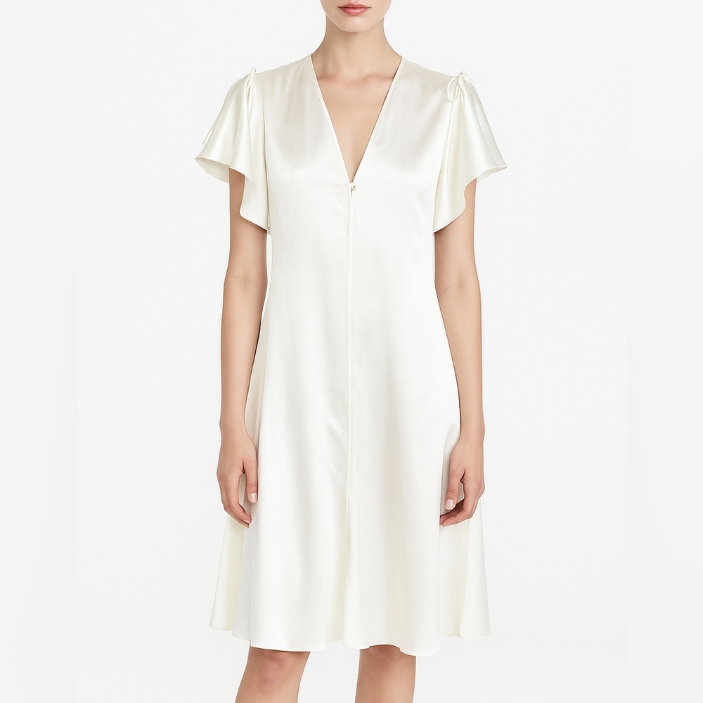 Oscar de la Renta White Midi Dress